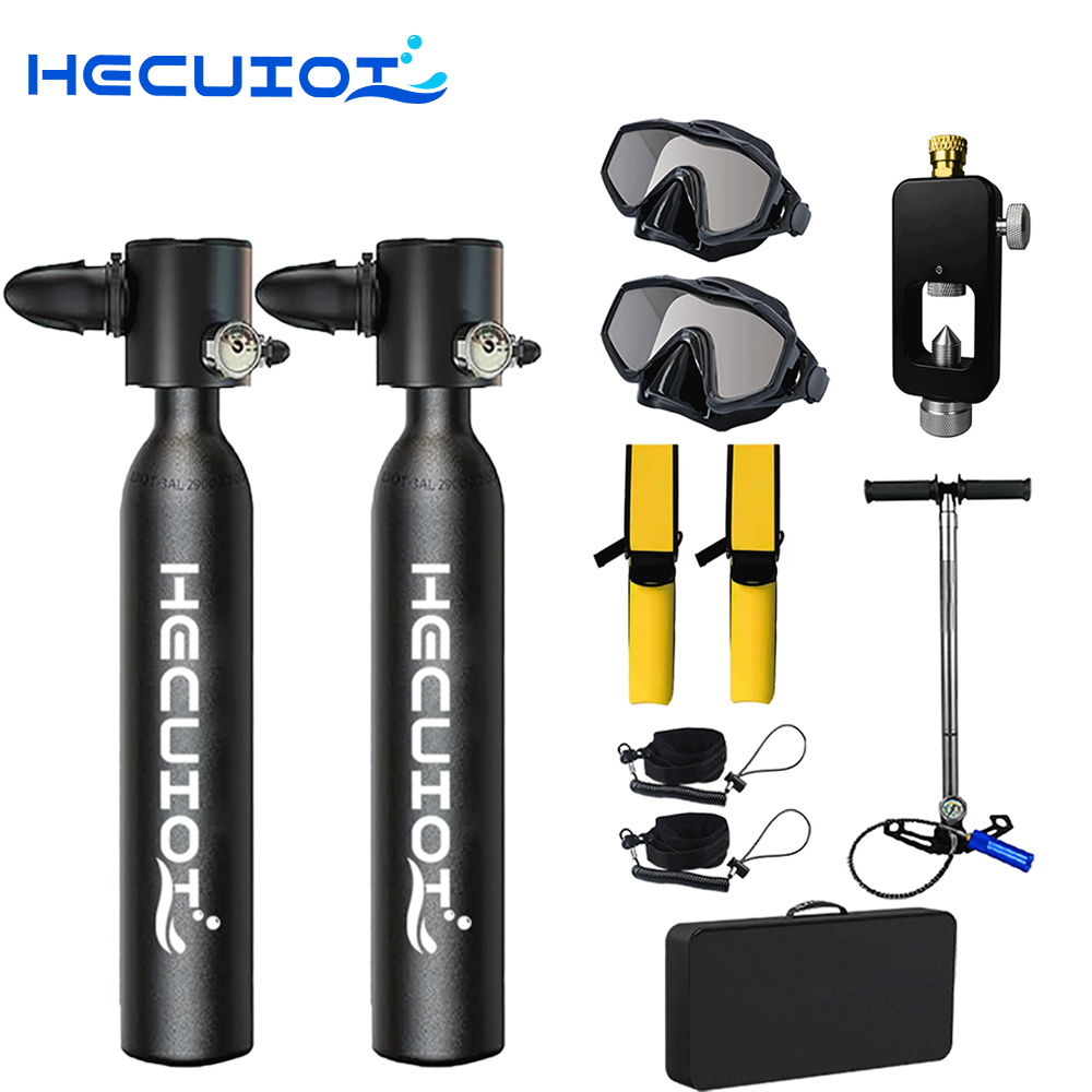 Snorkel Set - HECUIOI 미니 스쿠버 탱크 다이빙 장비