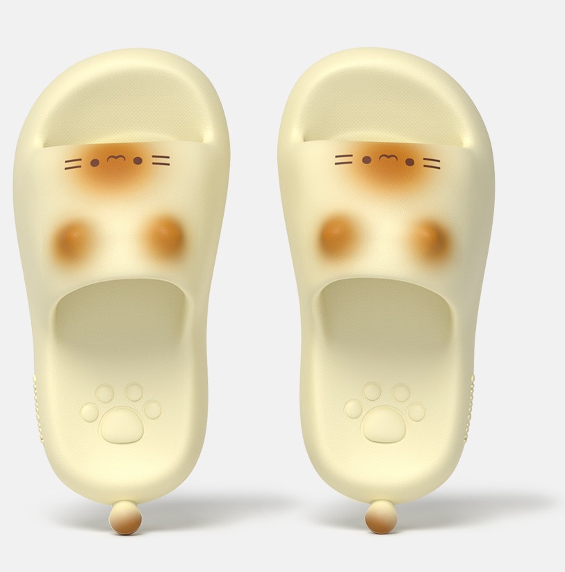 새롭고 귀여운 3D 검은 고양이 발바닥 슬라이드 샌들  - Water Shoes 리뷰 및 가격