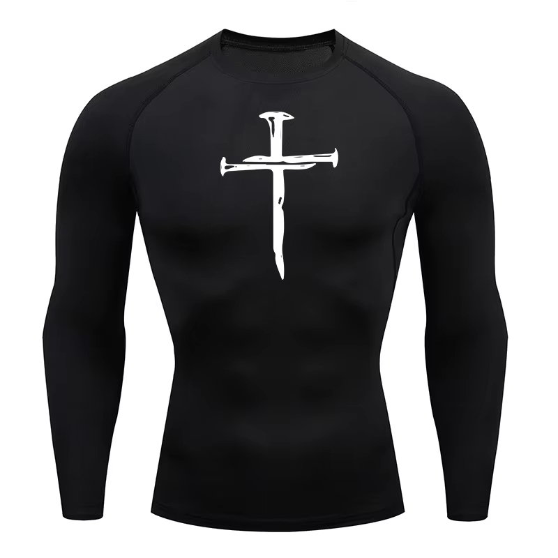 크리스찬 운동용 컴프레션 셔츠 그래픽 긴팔 래쉬가드 운 - Rash Guard 리뷰 및 가격